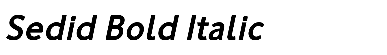 Sedid Bold Italic